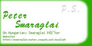 peter smaraglai business card